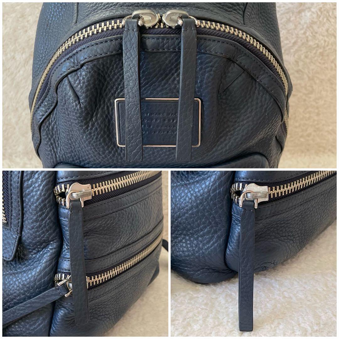 MARC JACOBS リュック オールレザー ネイビー
