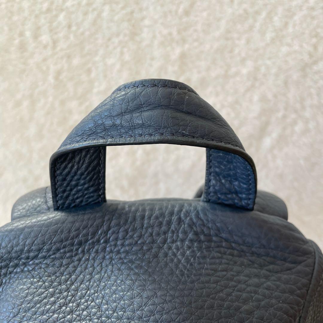 MARC JACOBS リュック オールレザー ネイビー