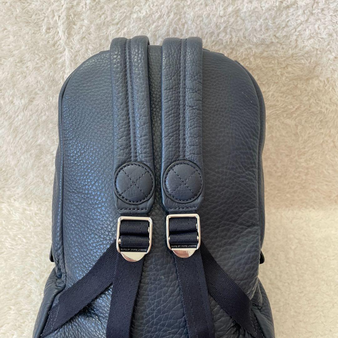 MARC JACOBS リュック オールレザー ネイビー