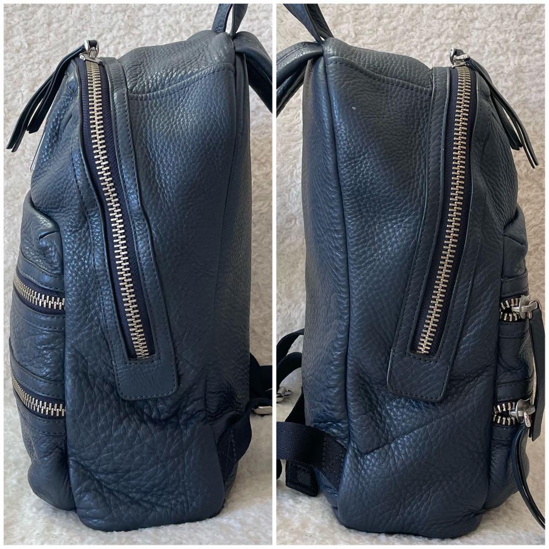 MARC JACOBS リュック オールレザー ネイビー