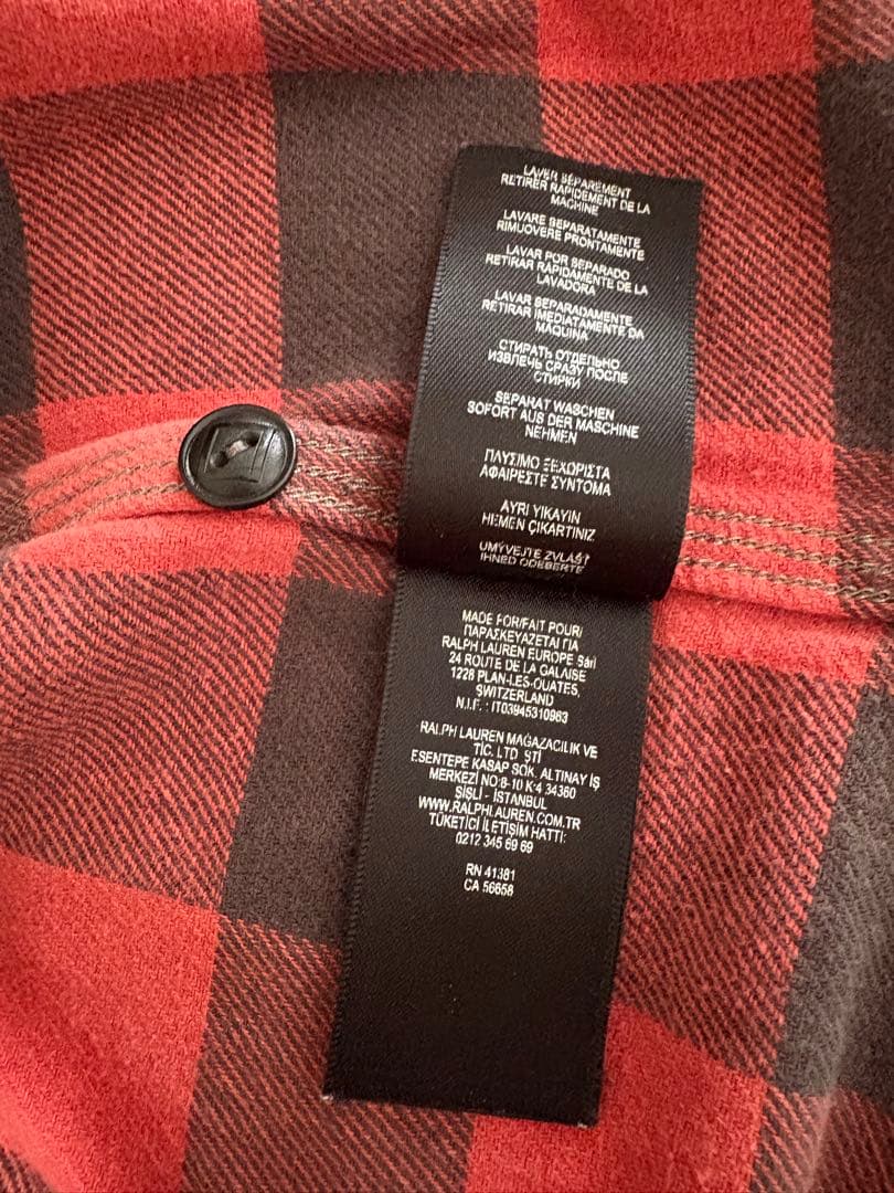 希少XS】ベッカム着用RRLダブルアールエル バッファローチェック