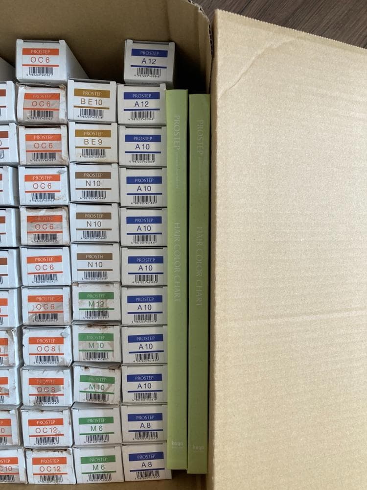 カラー剤142本セット★HOYU PROSTEP / カラーチャート