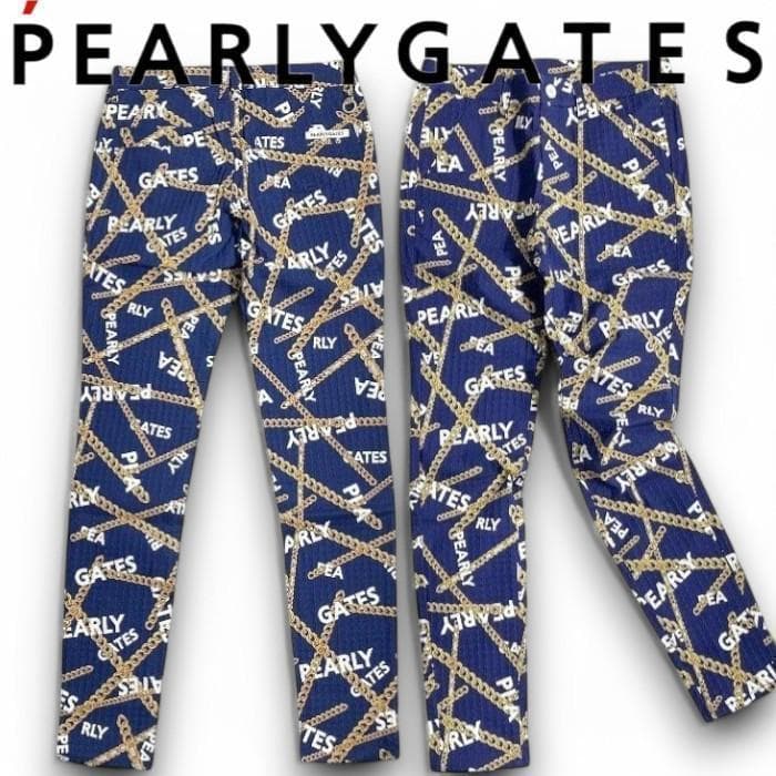 パーリーゲイツ ゴルフ コットン混 ストレッチ ロングパンツ ウェア 0