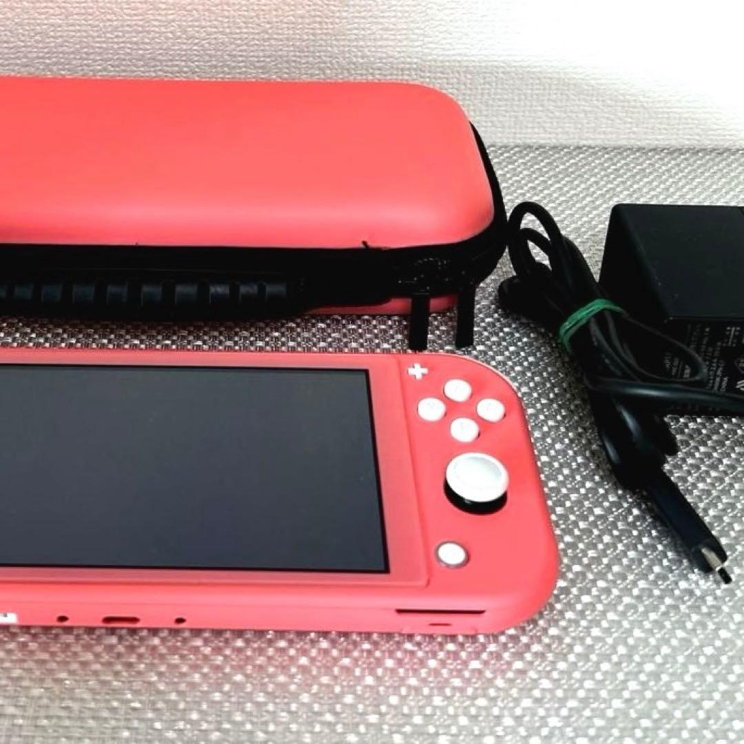 Nintendo Switch Lite （コーラル） 純正充電器＆ケース付き
