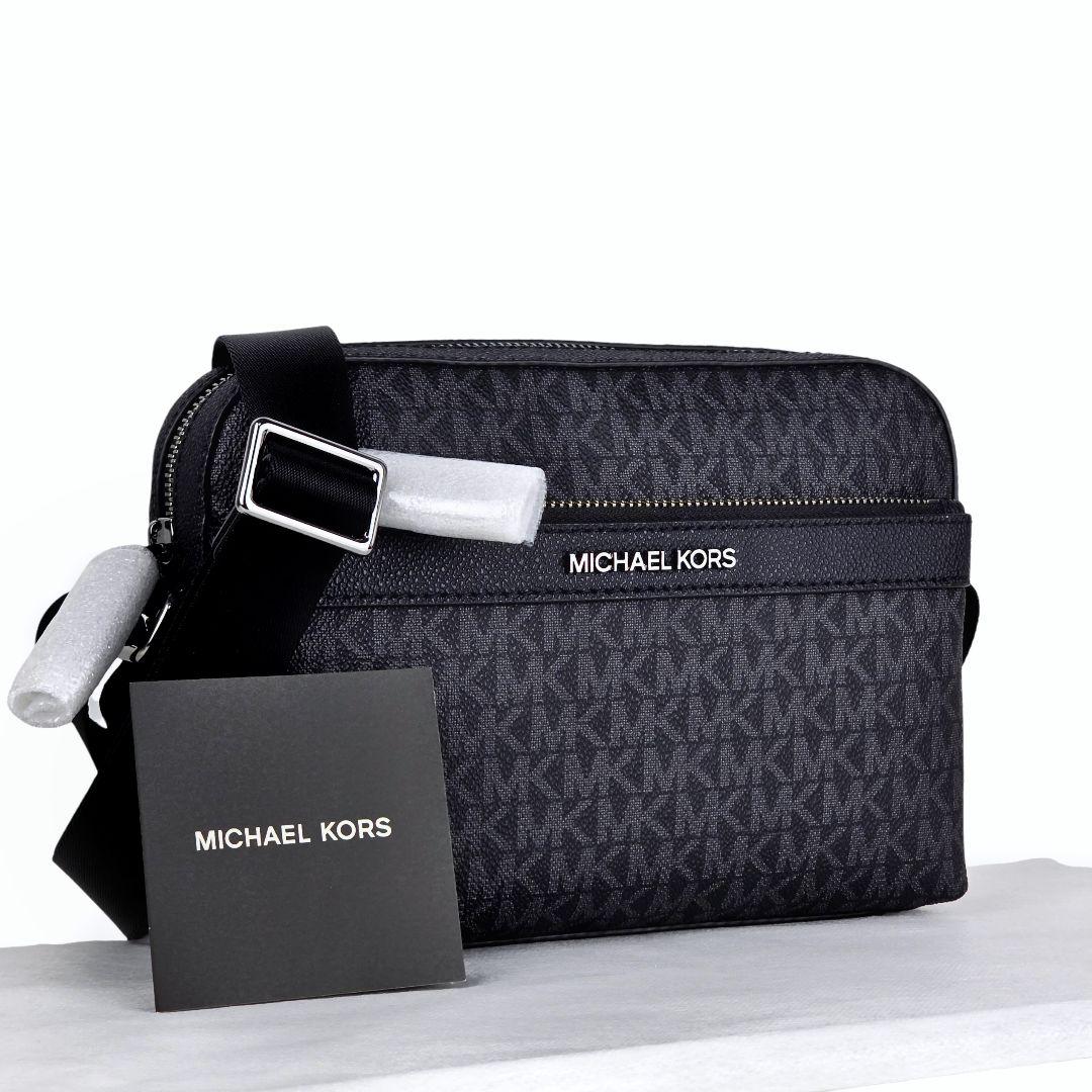 極美品 マイケルコース MKシグネチャー クーパー ユーティリティ クロスボディ