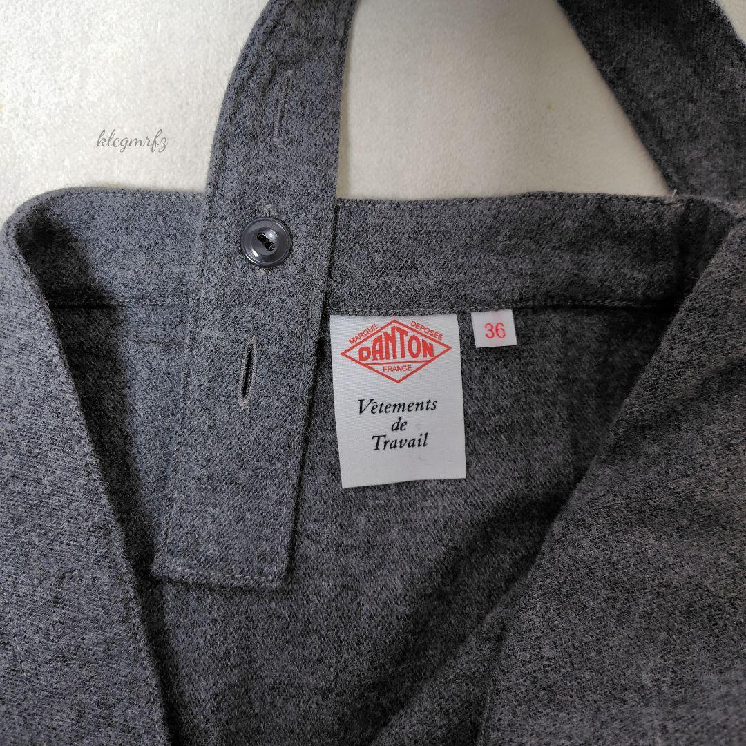 美品 DANTON 暖か ウール フランネル ロゴ オールインワン ダントン