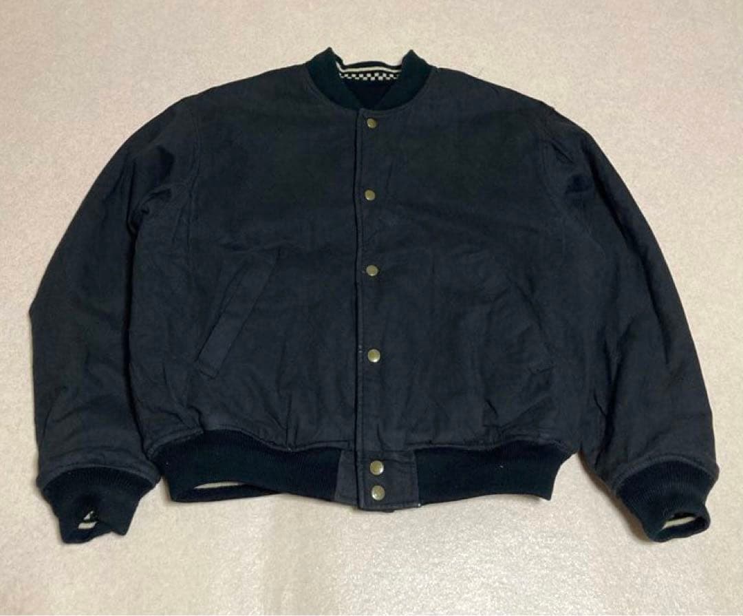 y2k 90s PPFM リバーシブル ウール ボンバージャケット スタジャン
