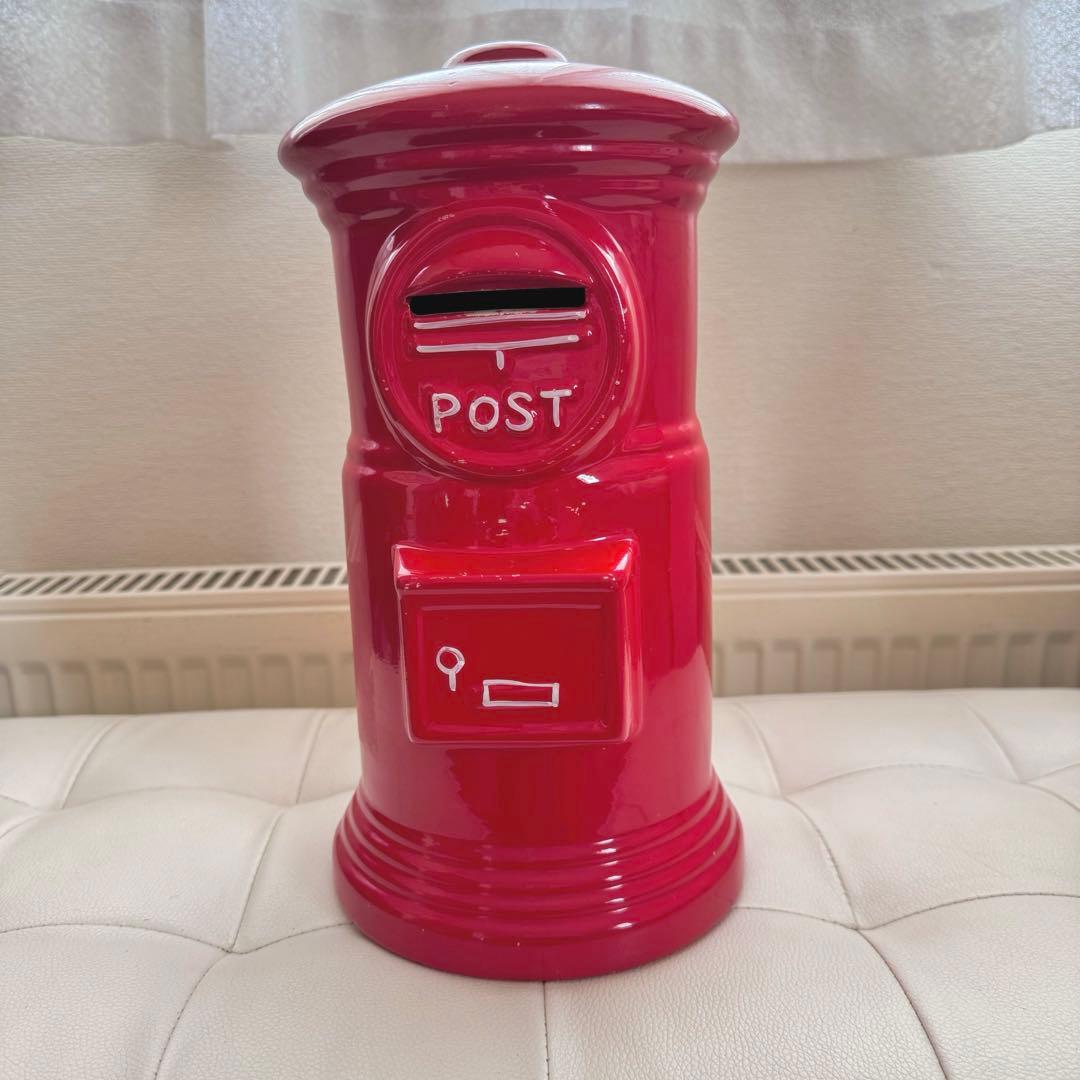 大きな郵便ポスト貯金箱 レトロ - メルカリ