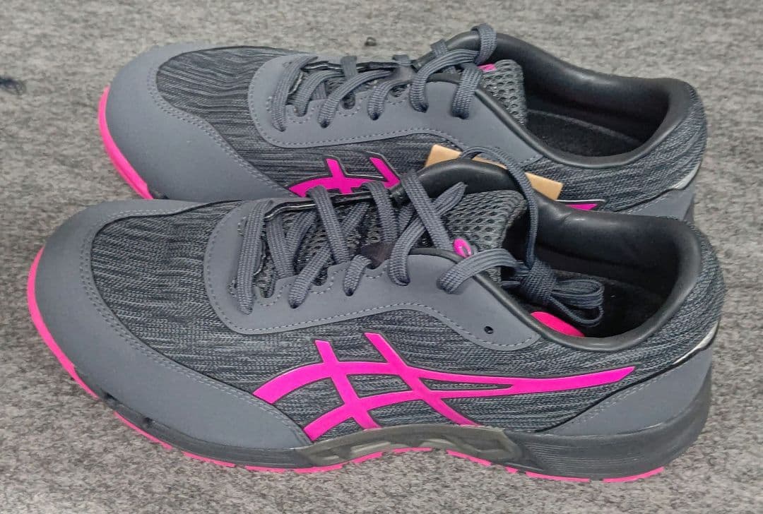 ASICS 安全靴 グレー/ピンク 26.0cm - メルカリ