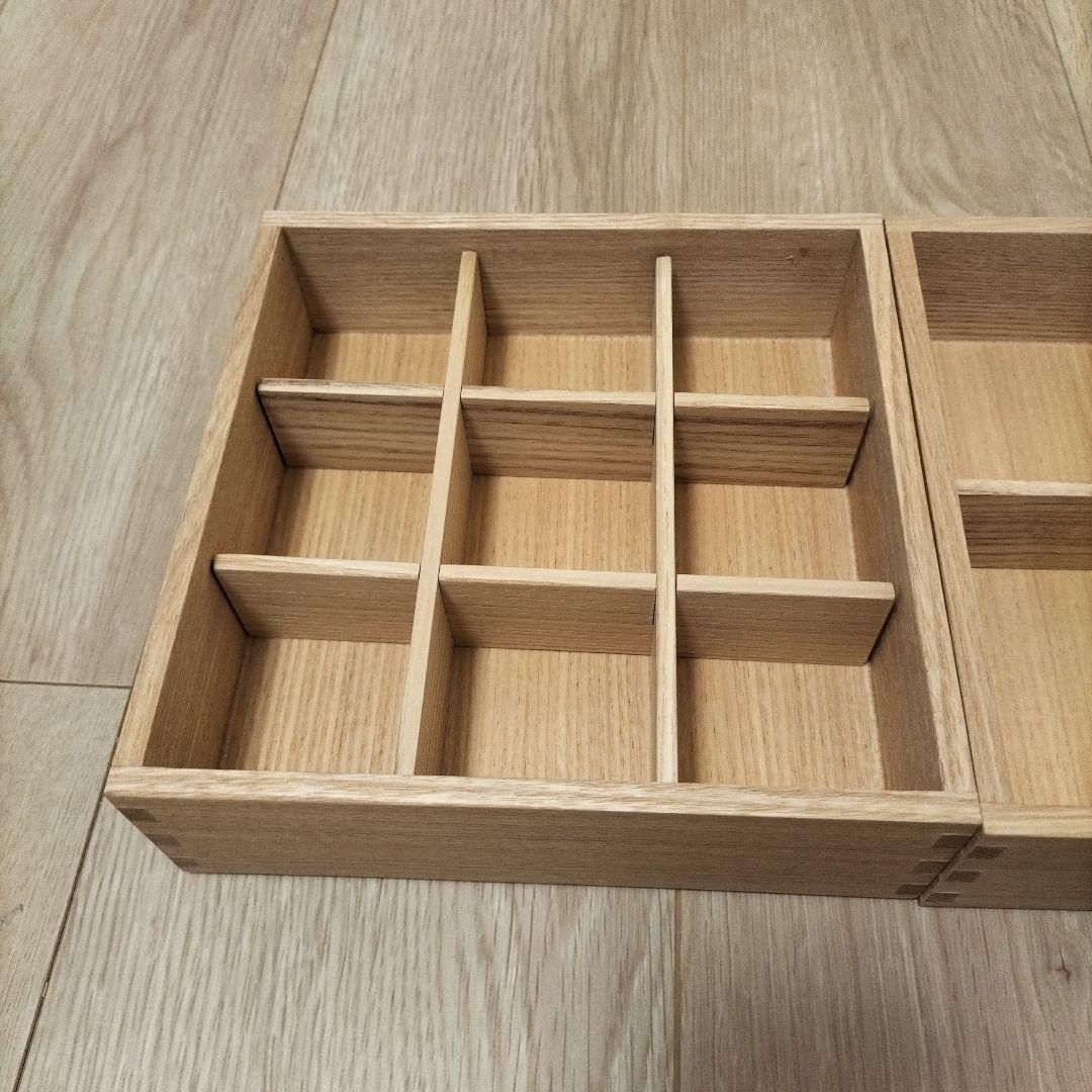 松屋漆器店　木製 3段重箱 仕切り付き