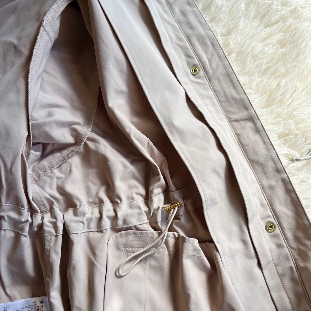美品 23区 ライナー付き フーディーモッズコート 大きいサイズ 44 ベージュ