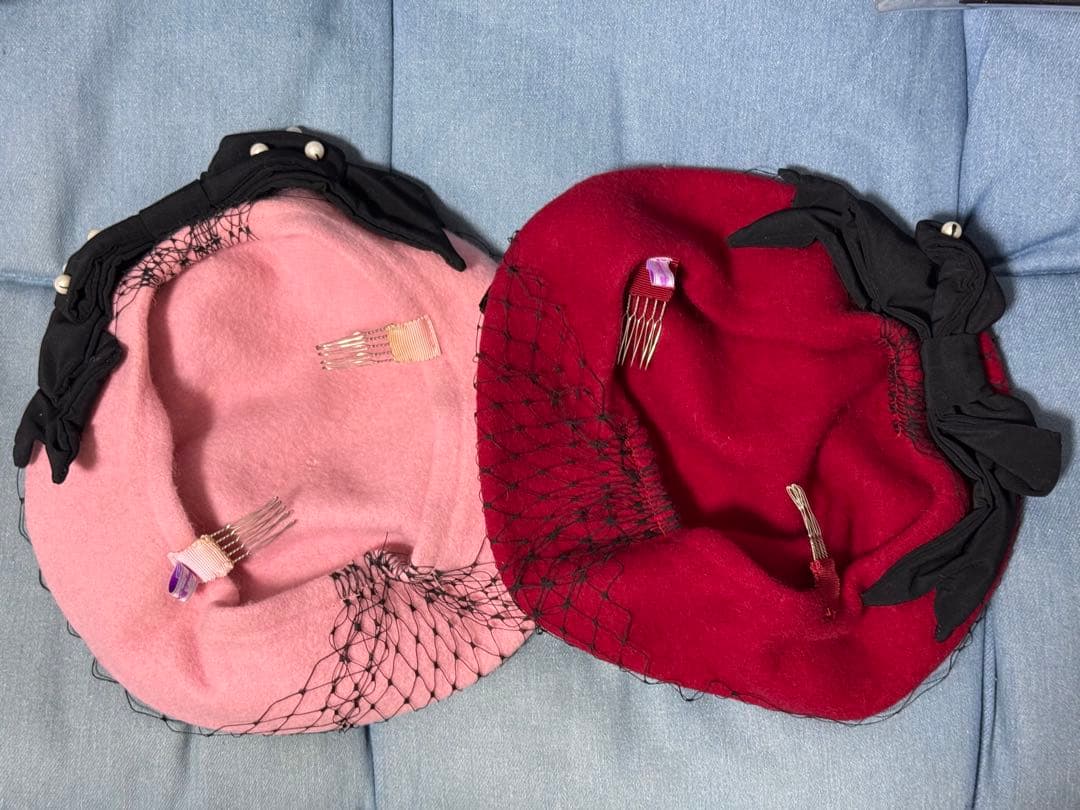 Angelic Pretty ベレー帽　ピンク　赤　2点