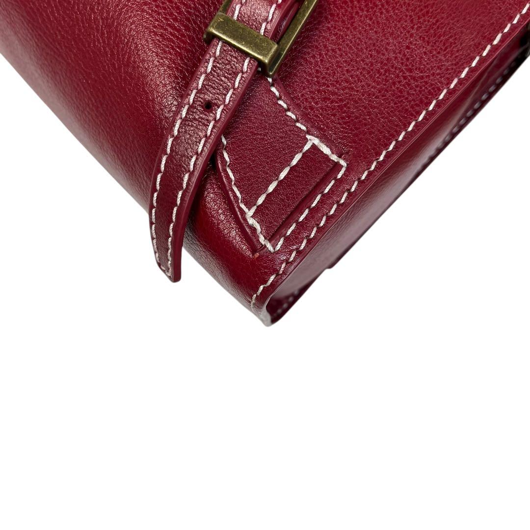 美品　MOTHERHOUSE マザーハウス リュック レザー ワインレッド663