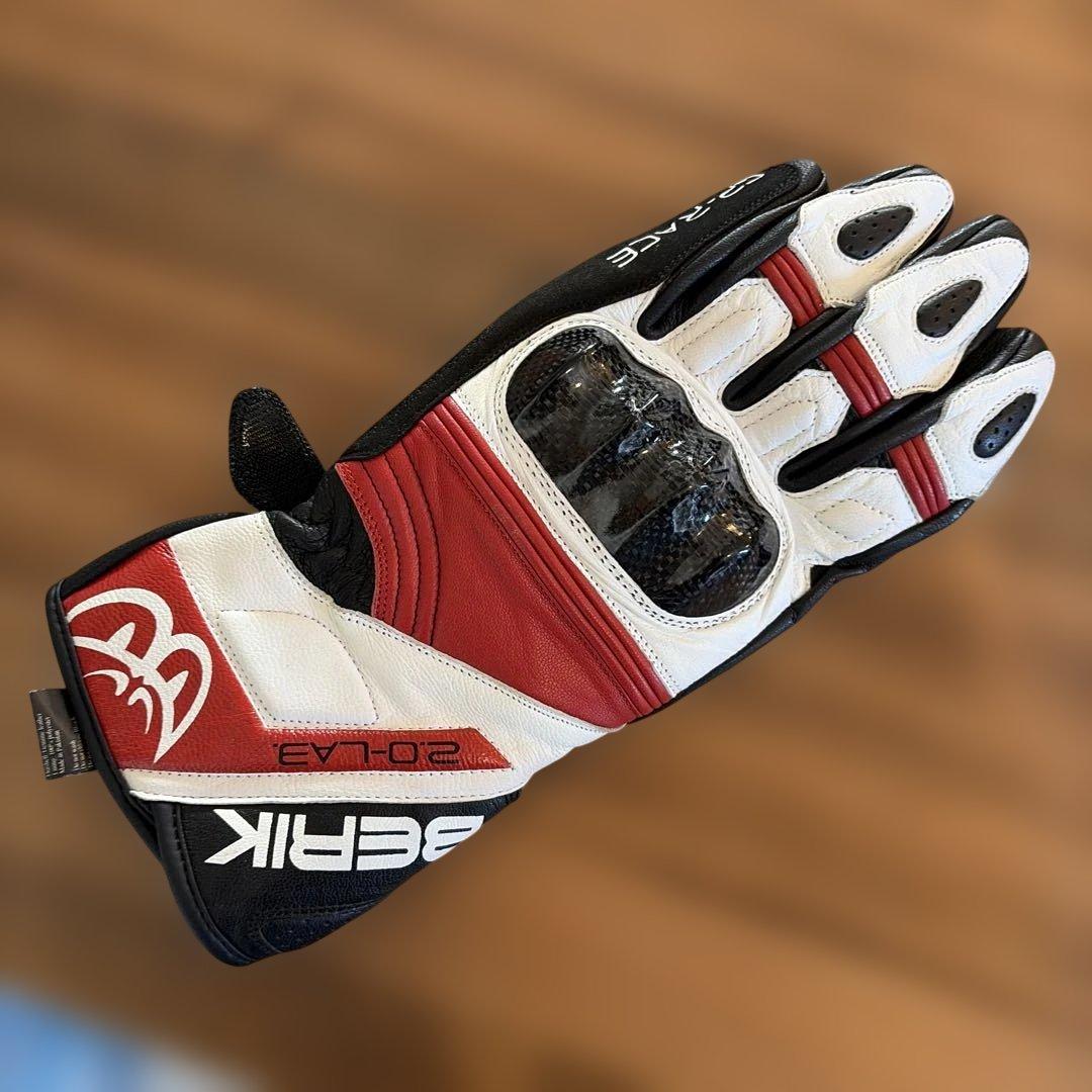 BERIK G175 バイクグローブ 赤/白レーシンググローブ サイズ2XL - メルカリ