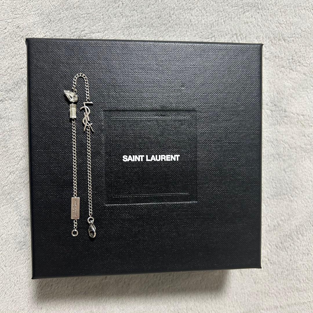 SAINTLAURENTカサンドラチャームブレスレット(メタル＆ラインストーン)