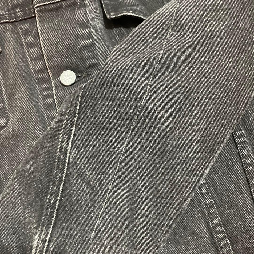 90s   デニムジャケット　トラッカー　ブラック