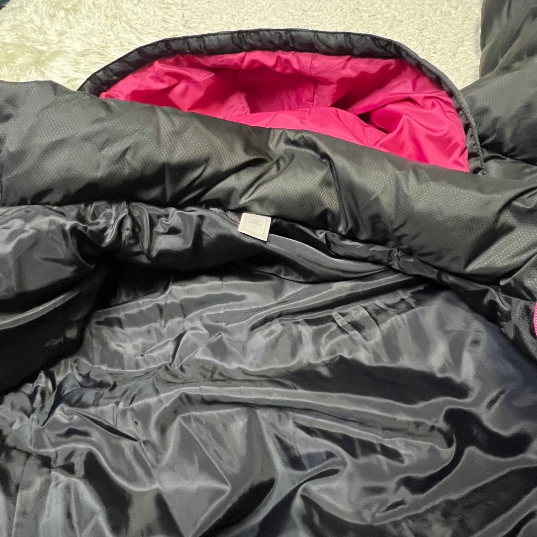 ミズノ フード付き ロング丈 ダウン ベンチコート ブラック レディース L