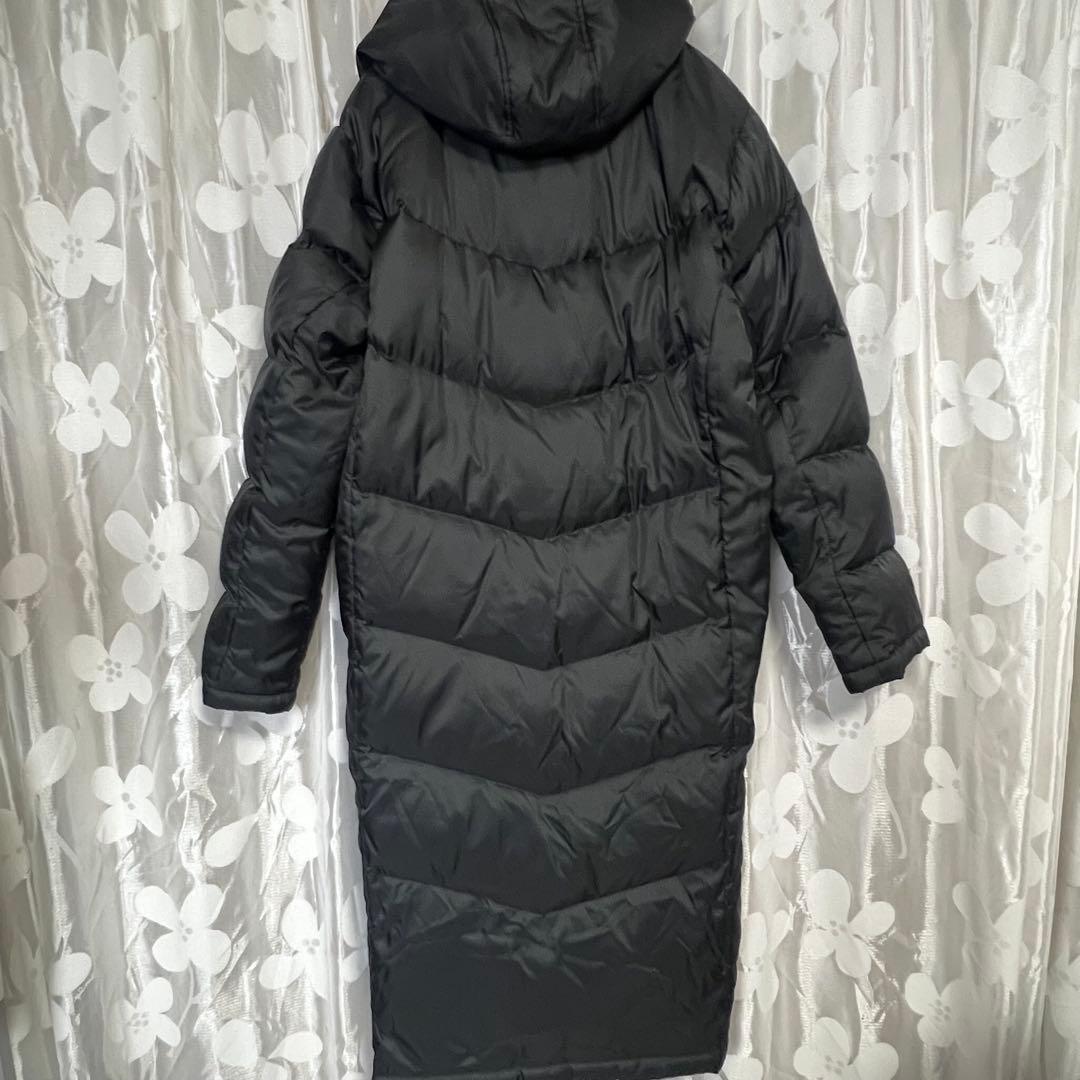 ミズノ フード付き ロング丈 ダウン ベンチコート ブラック レディース L