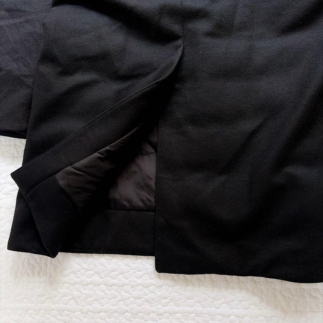 トゥモーローランド BLUE WORK ウールロングダウンコート　ブラック　M