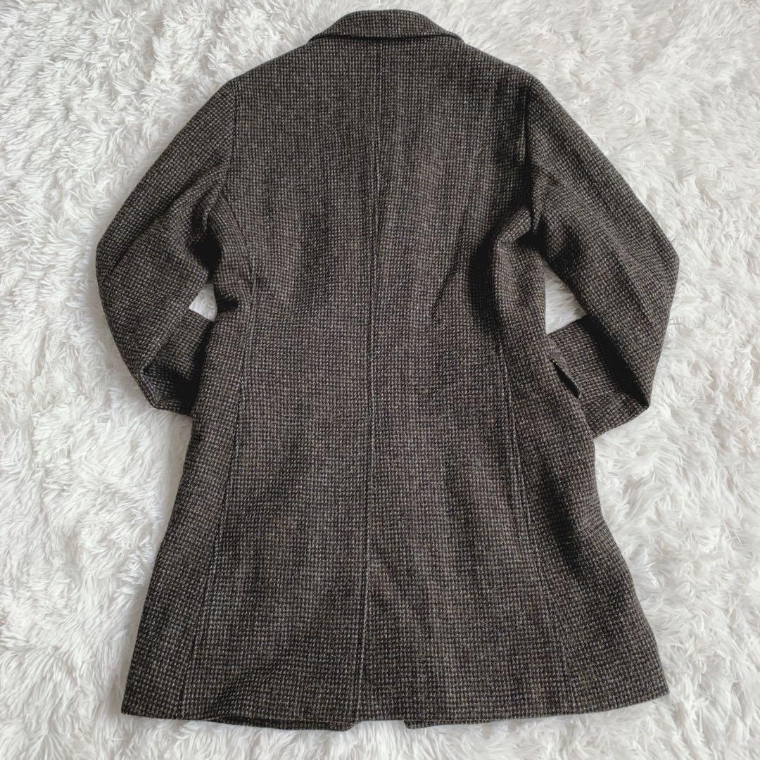 【美品】ビームス BEAMS ハリスツイード ロングコート Lサイズ