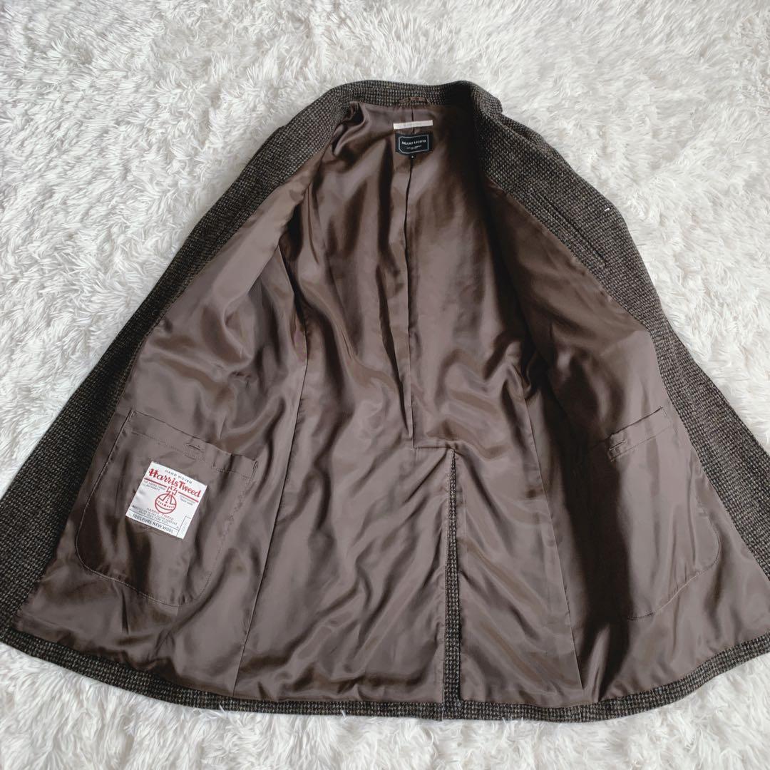 【美品】ビームス BEAMS ハリスツイード ロングコート Lサイズ