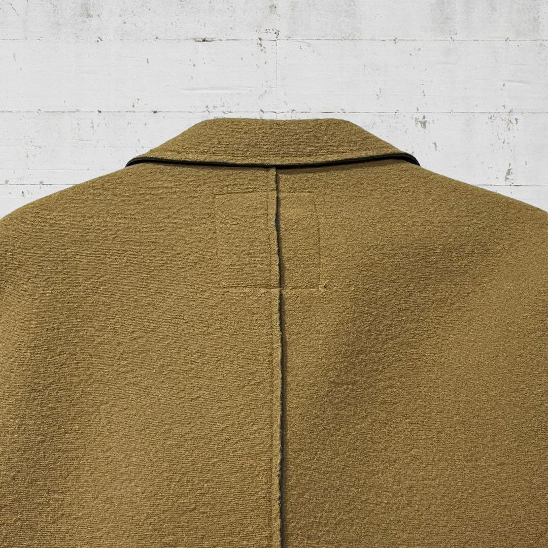 大きいサイズ BOB ボブ チェスターコート イタリア製 ウール混 ブラウン