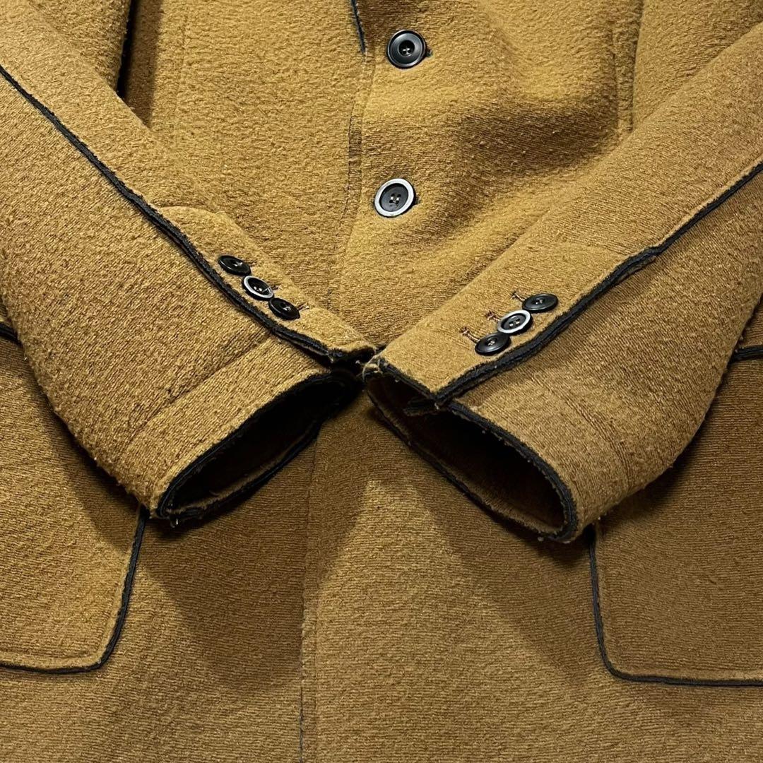 大きいサイズ BOB ボブ チェスターコート イタリア製 ウール混 ブラウン