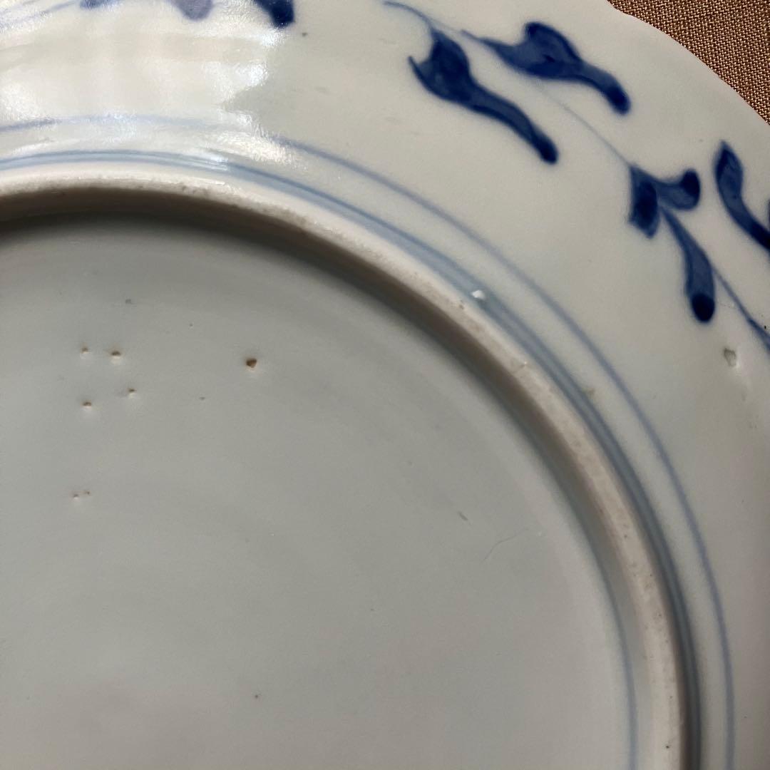 精磁会社　③ 輪花プレート　鳳凰　丸紋　有田焼　明治伊万里　希少　古伊万里