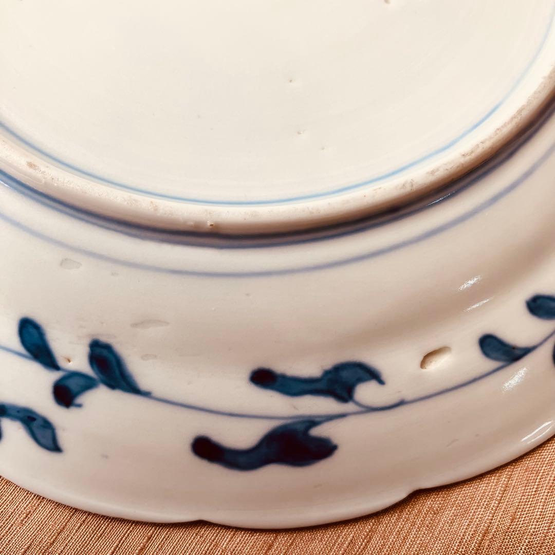 精磁会社　③ 輪花プレート　鳳凰　丸紋　有田焼　明治伊万里　希少　古伊万里