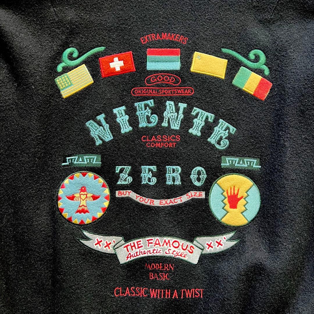 極美品 90s MITSUMINE スタジャン ブラック 本革 レザー 刺繍