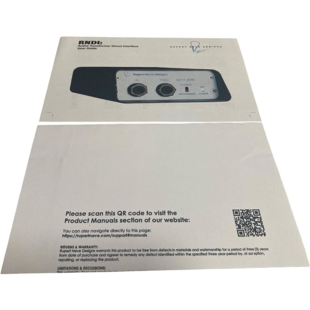 【新品未使用】Rupert Neve Designs RNDI ルパート ニーブ