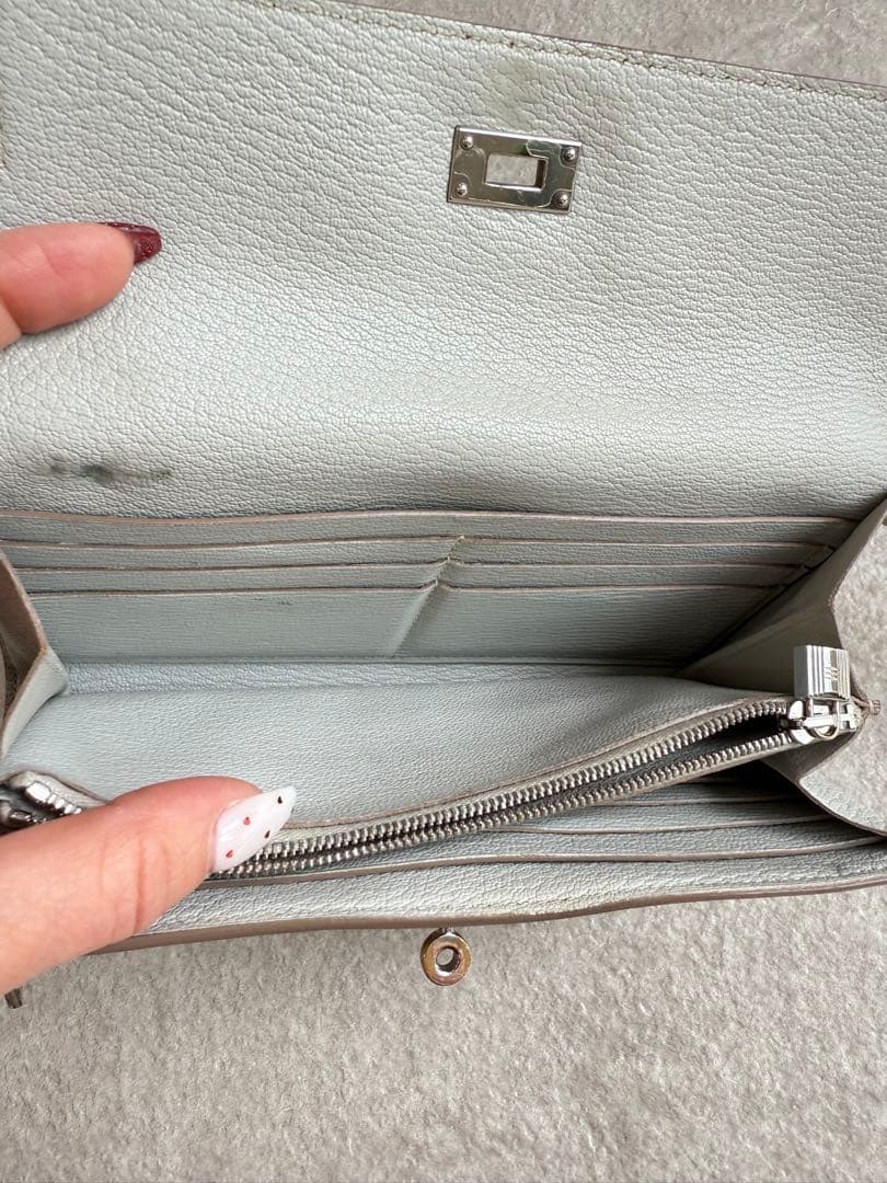 エルメス　ケリーウォレット　グレー系