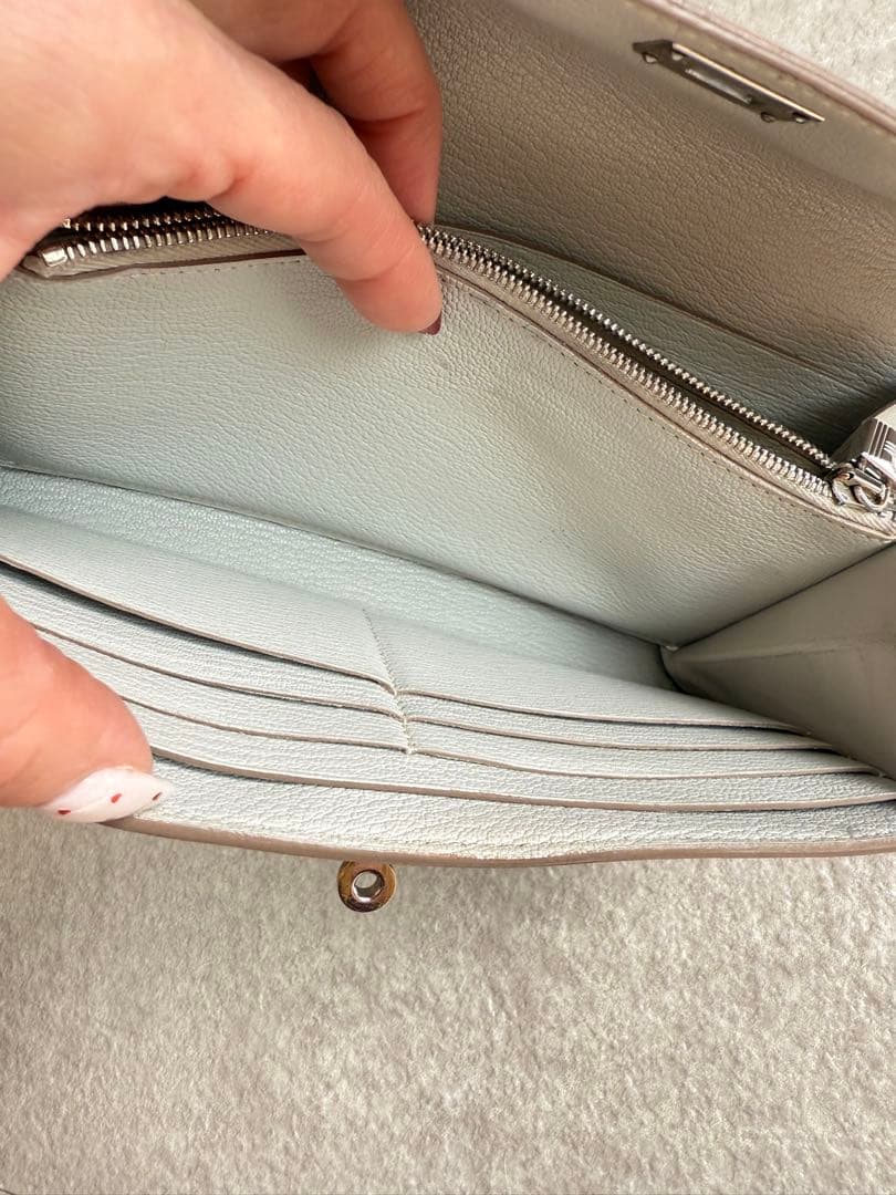 エルメス　ケリーウォレット　グレー系