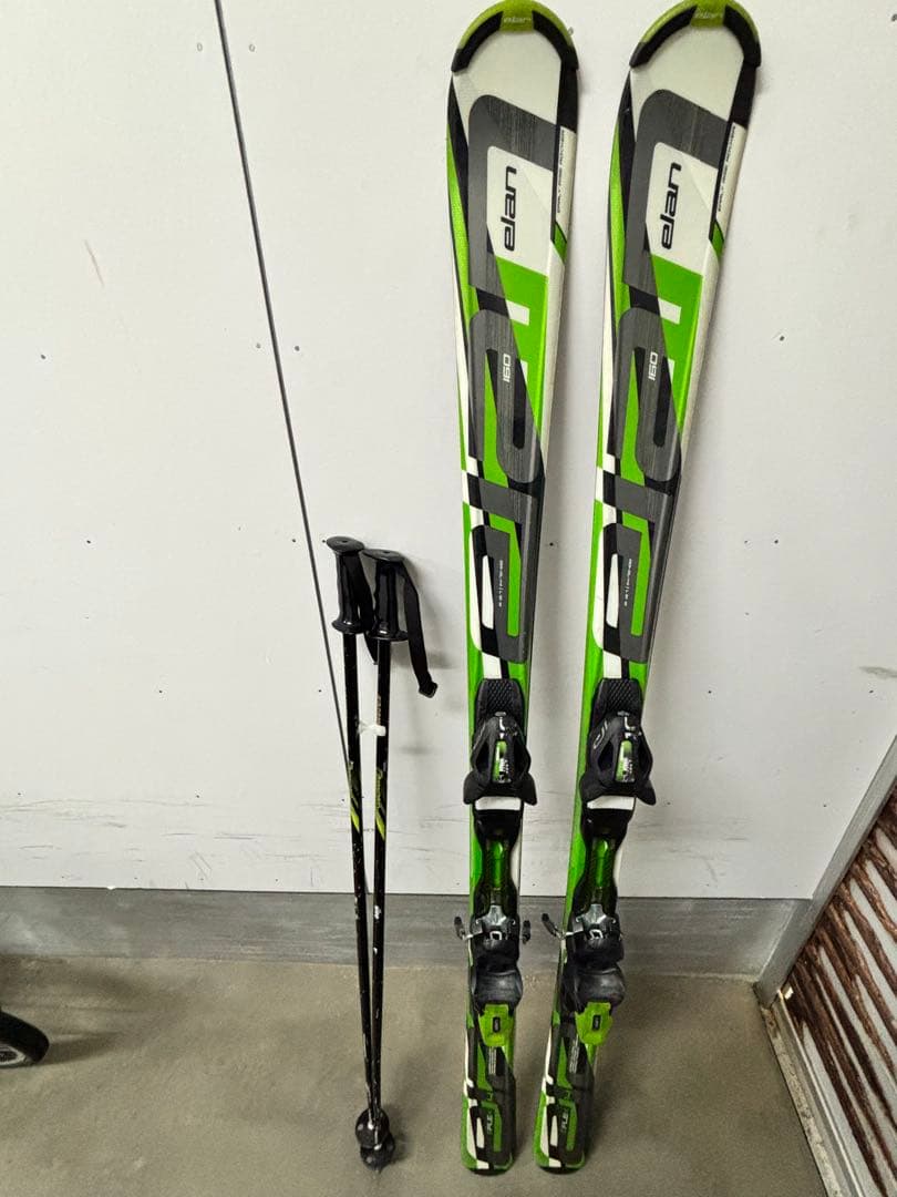 値下げ可能！！ エラン 160cm スキー板とKAZAMAポール