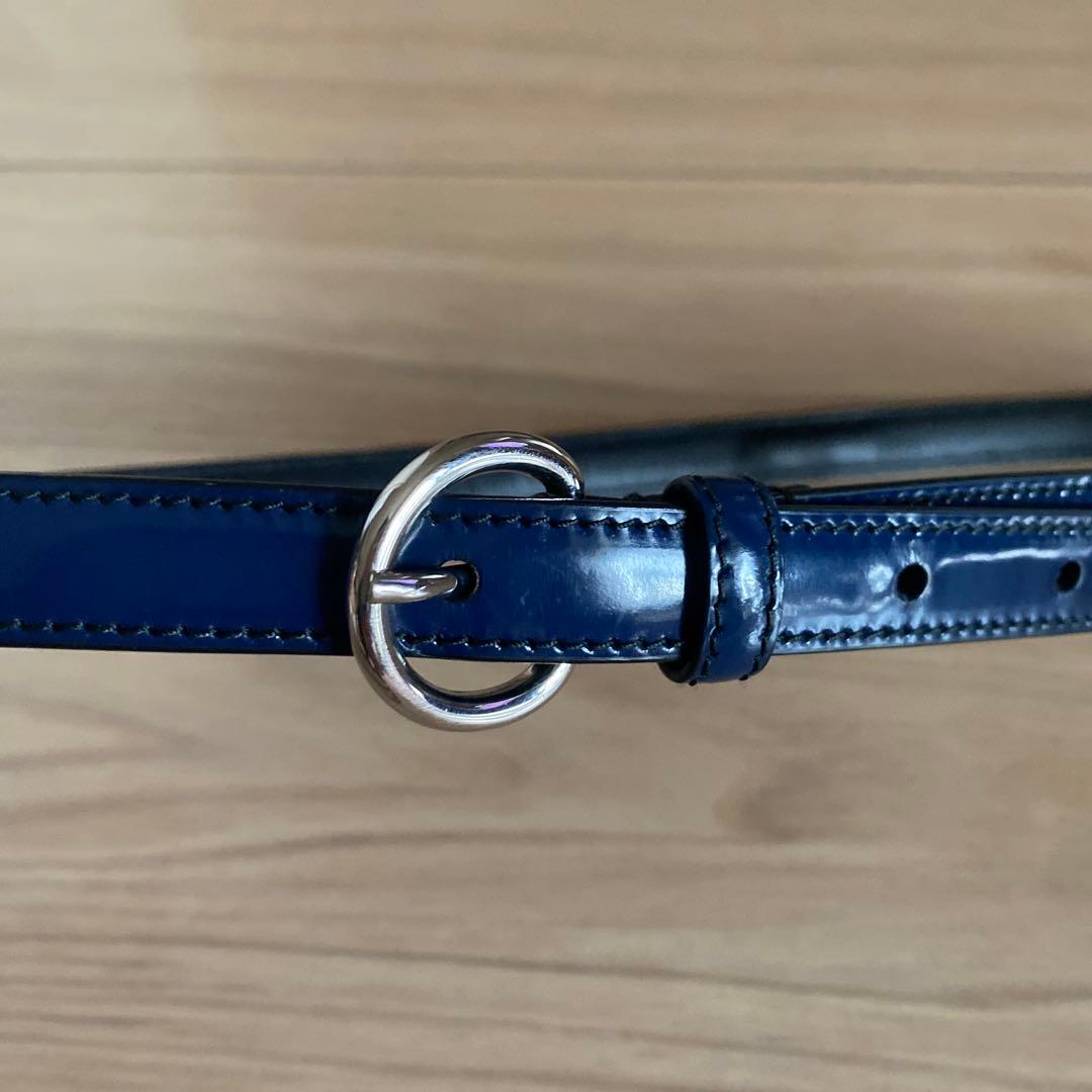 miu miu ネイビー パテントレザー ベルトの通販はau PAY マーケット