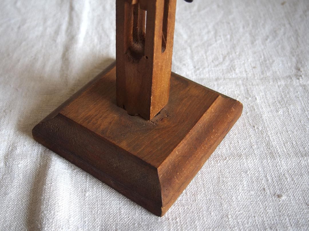 珍品 古い木製ハンガー ディスプレイスタンド 折り畳み 什器 /K245