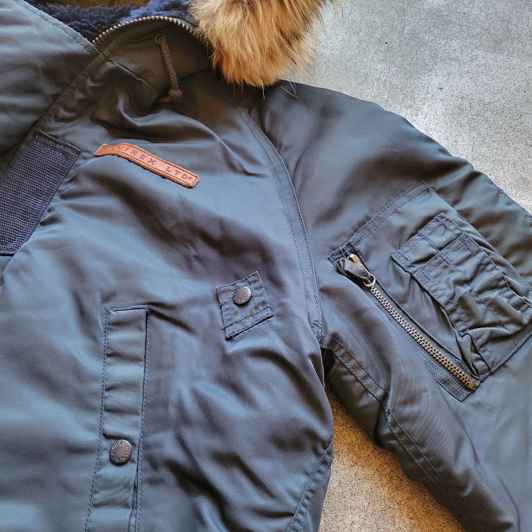 90sAVIREX N-2B フライトジャケット ショート丈 バックロゴ