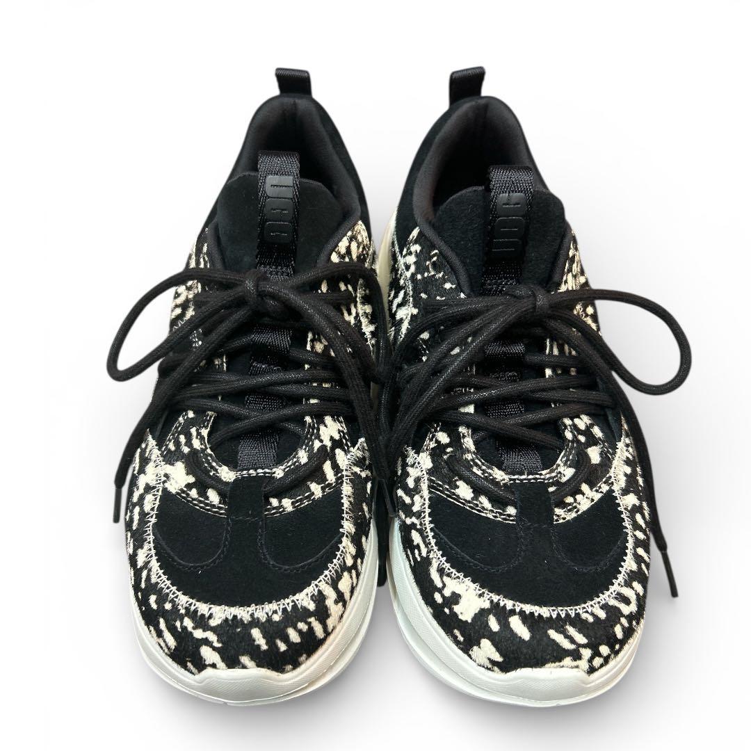 極美品✨UGG アグ 厚底 スニーカー カレレーススぺクル カウヘアー