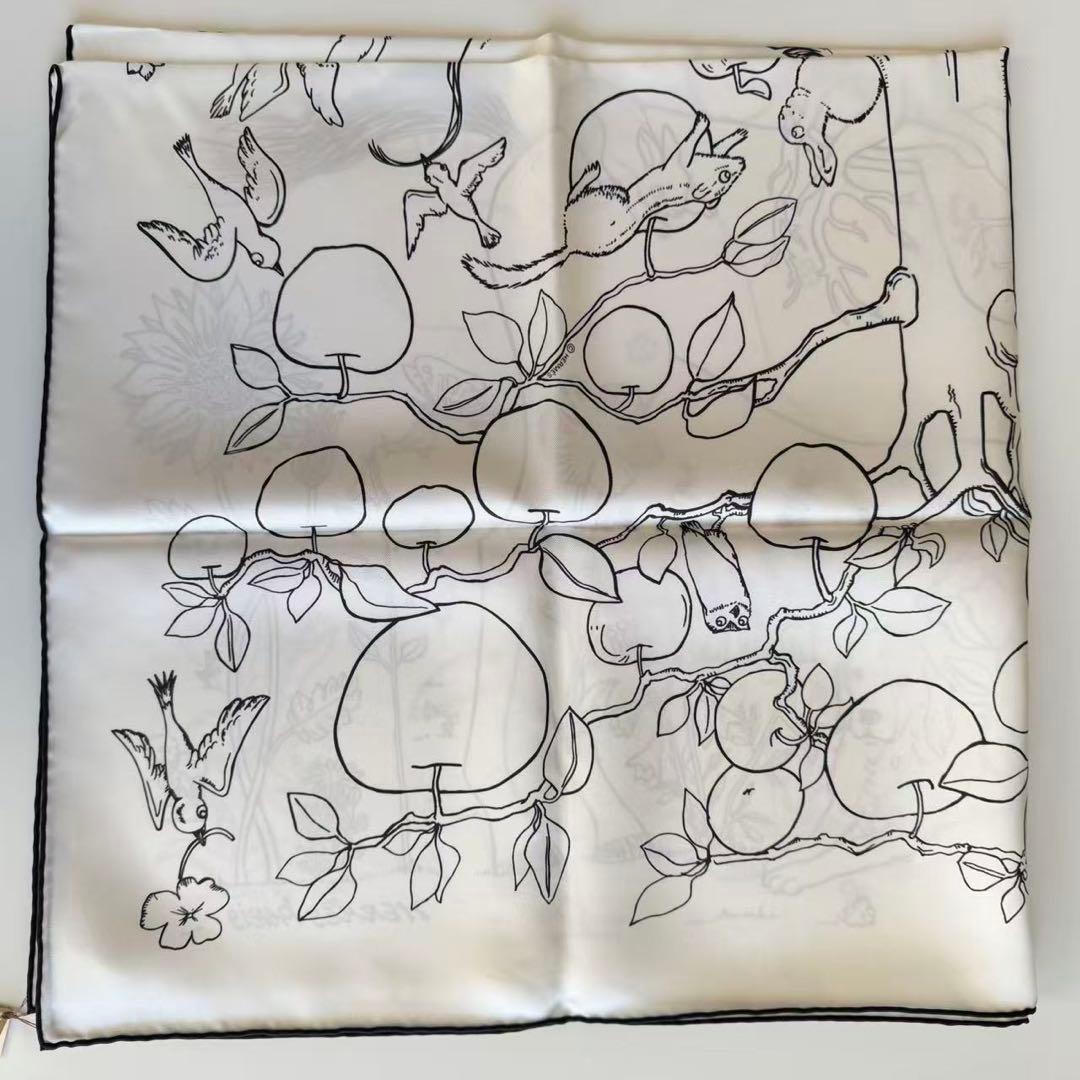 新品・未使用】エルメス カレ90 ルポミエセリエ ホワイト 2026SS