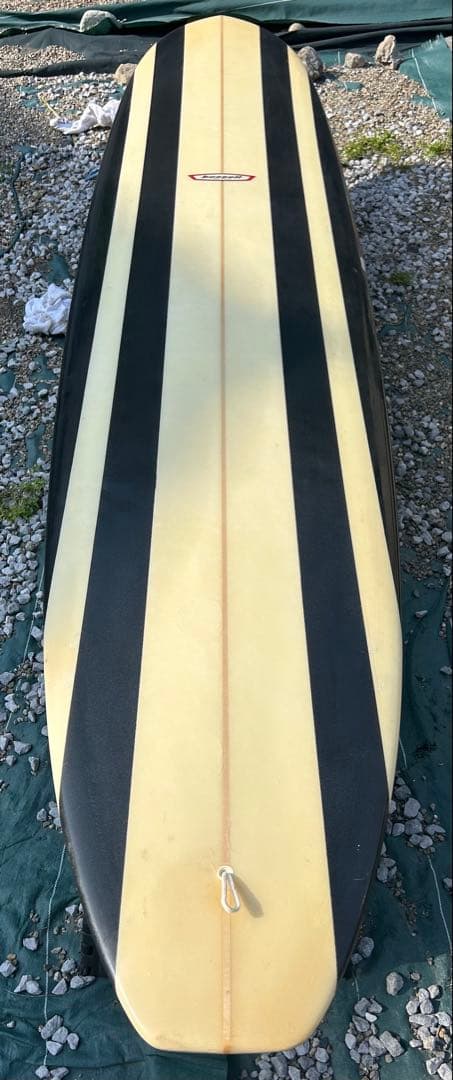 bessell ロングボード ブラック/クリーム ストライプ