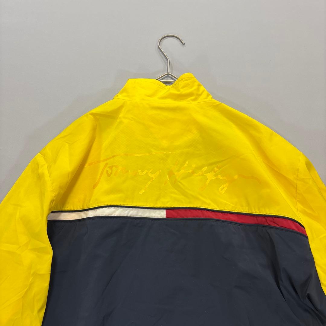トミーヒルフィガーゴルフ　ナイロンジャケット　LL イエロー　ネイビー　メンズ
