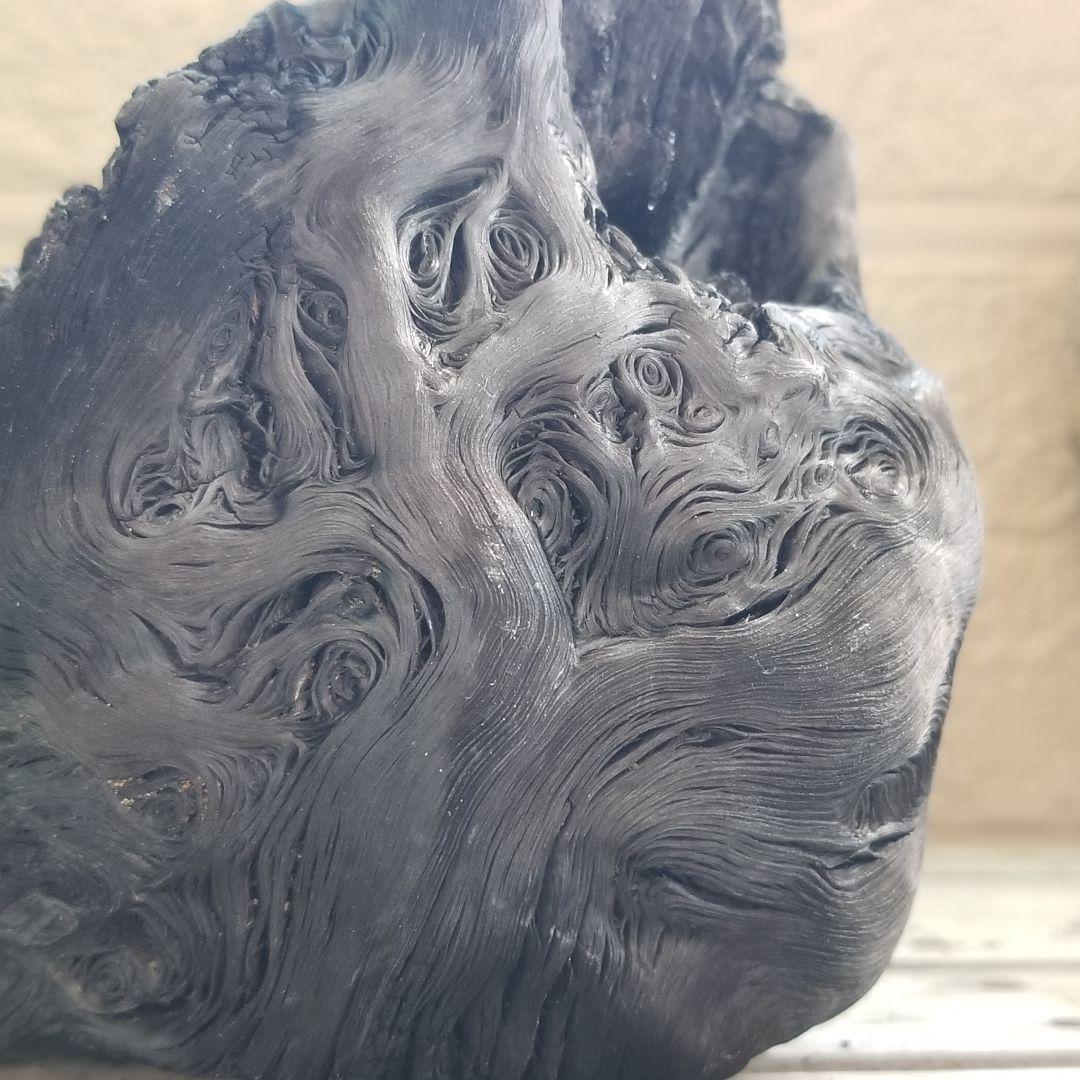 模様がキレイすぎる 紀州備長炭オブジェ 一点もの 希少