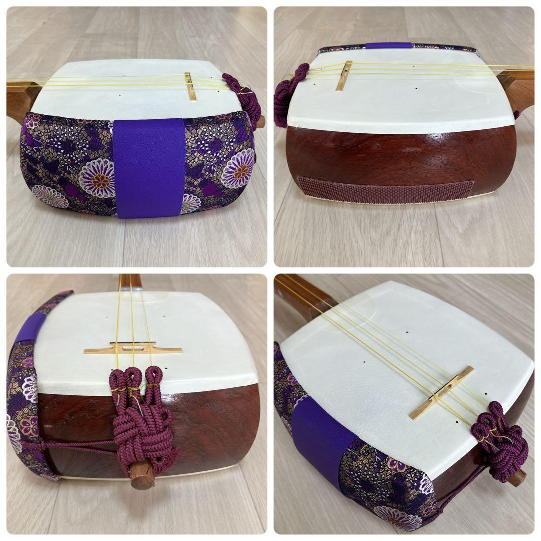 三味線 東さわり 中棹 鼈甲撥 長唄 地唄 ケース付き 美品 民謡 舞台