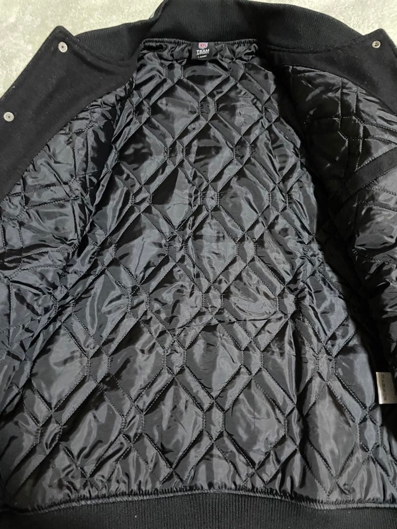 NFL公式 RAIDERS レイダース スタジャン L 黒