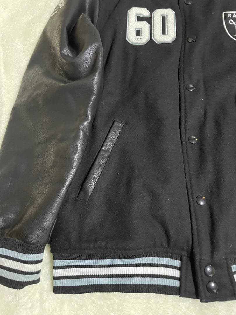 NFL公式 RAIDERS レイダース スタジャン L 黒