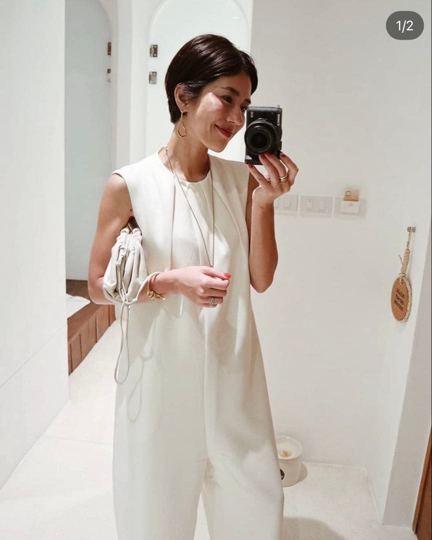 machatt タックネックオールインワン