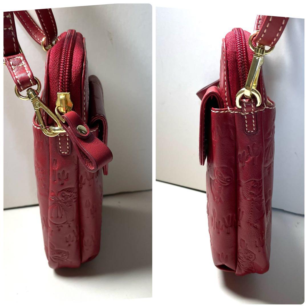 [未使用級] リトルミィ ラム革 スマホポシェット スマホショルダーバッグ