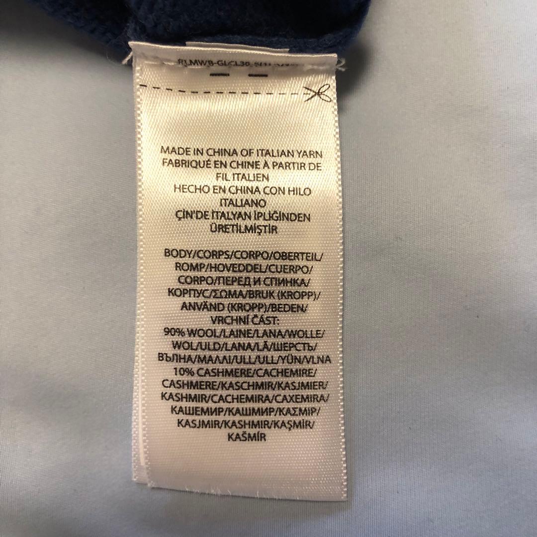 【新品】Polo Ralph Lauren ハーフジップカシミヤ混紡セーター　S