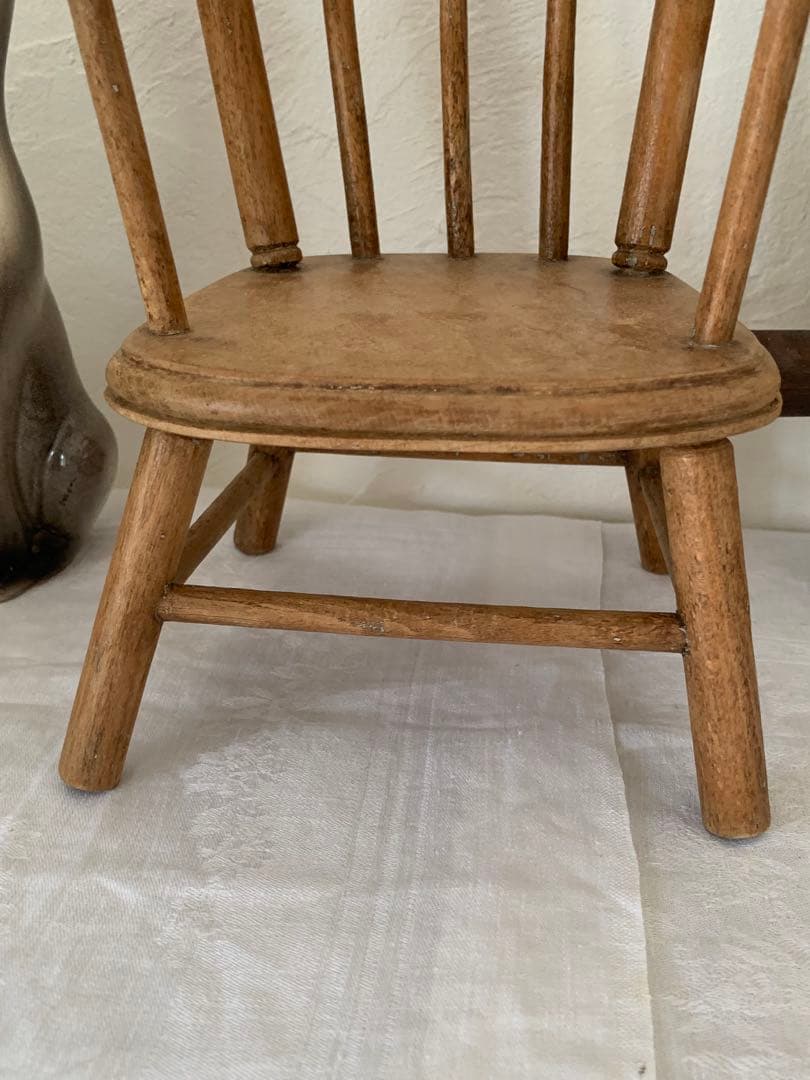 フランスアンティーク　ドール用　椅子　木製　ブロカント