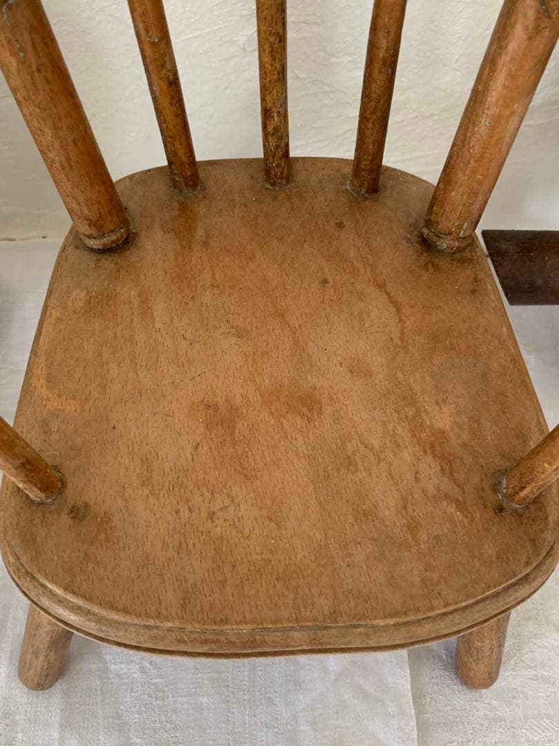 フランスアンティーク　ドール用　椅子　木製　ブロカント